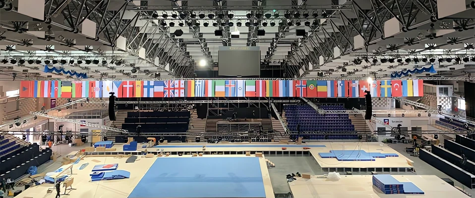 System d&b audiotechnik na Mistrzostwach Europy w Gimnastyce