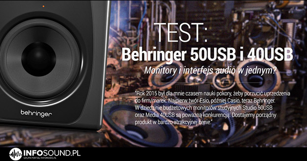 TEST: Behringer Studio 50USB i Media 40USB - Monitory studyjne i interfejs  audio w jednym? 